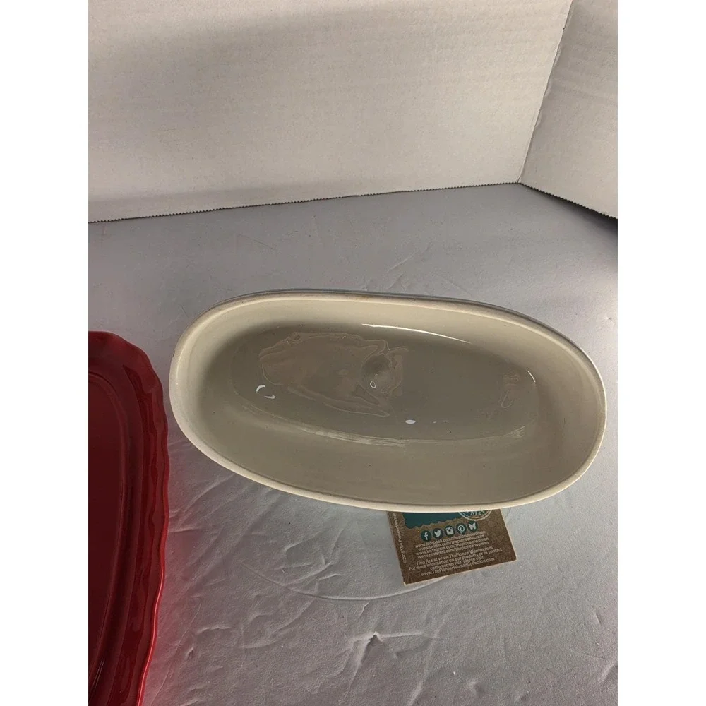 Pioneer Woman Flea Market Butter Dish Floral Butterfly Stoneware ..